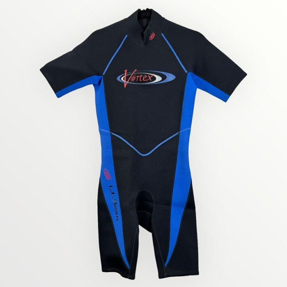 L.L. Bean Vortex Wetsuit Short Sleeve Scuba Diving Surf Suit Stretch Back Zip S